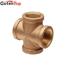 GutenTop High Quality Brass four way pipe fitting cross tee for water oil gas